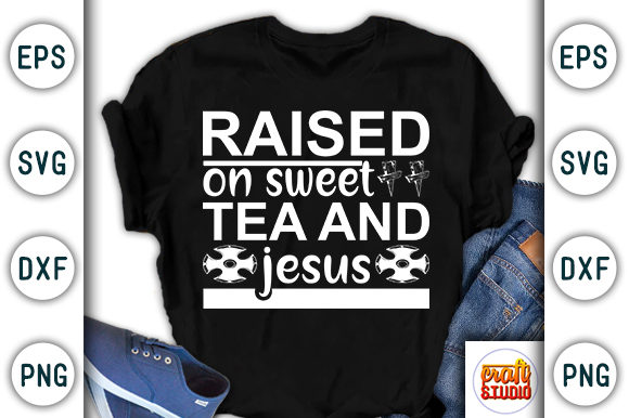 Christian Jesus SVG Design: Raised On the Resurrection Theme
